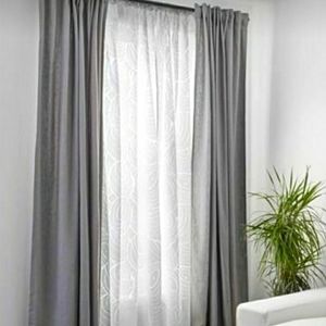 Last day - White and Gray Curtains